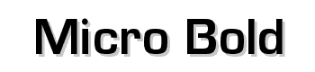 Micro-Bold font